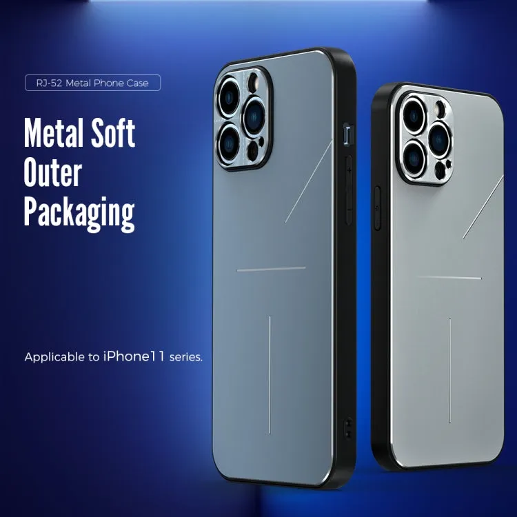 For iPhone 11 R-JUST RJ-52 3-Line Style Metal TPU Shockproof Protective Case