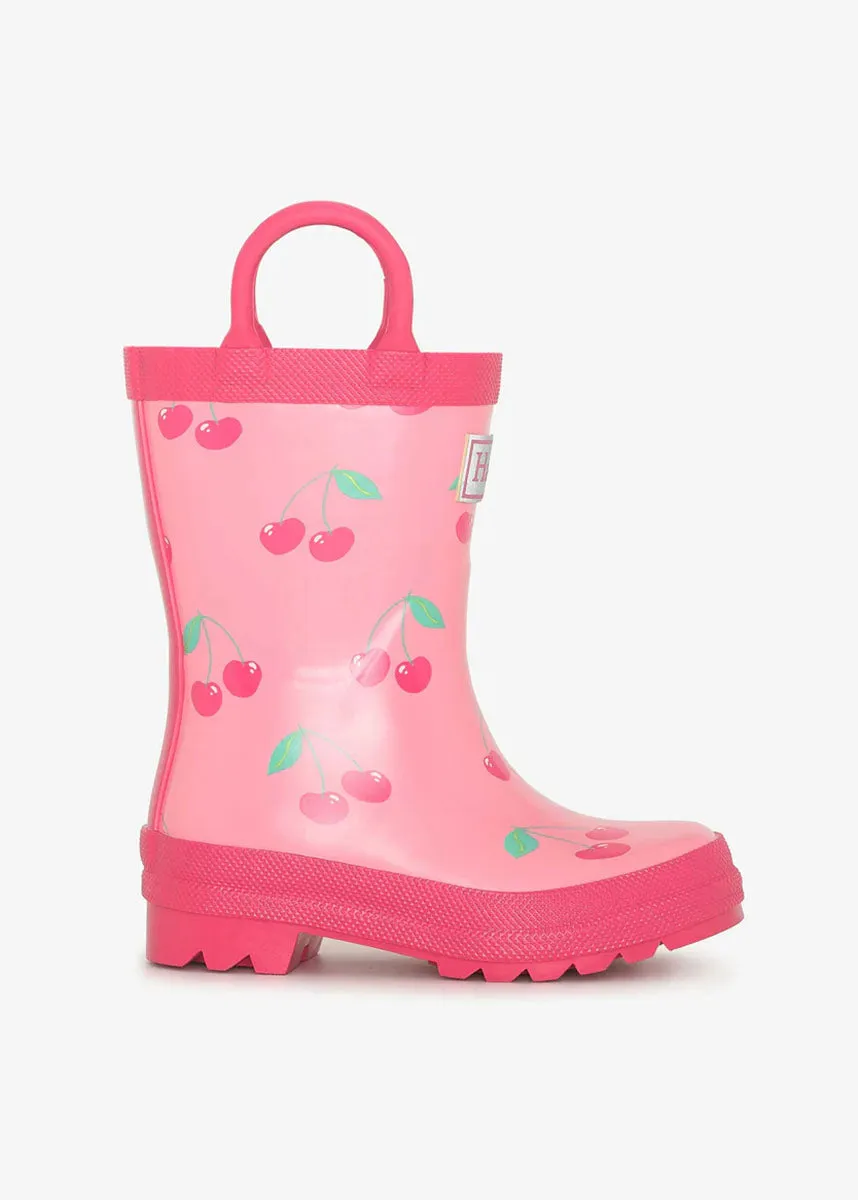 Handled Rain Boots - Cherries