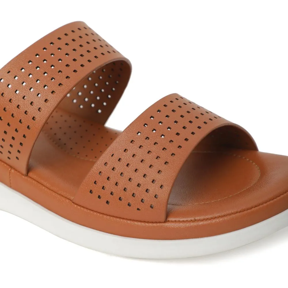 Healers Tan Casual Slippers For Women JD-38 By Liberty