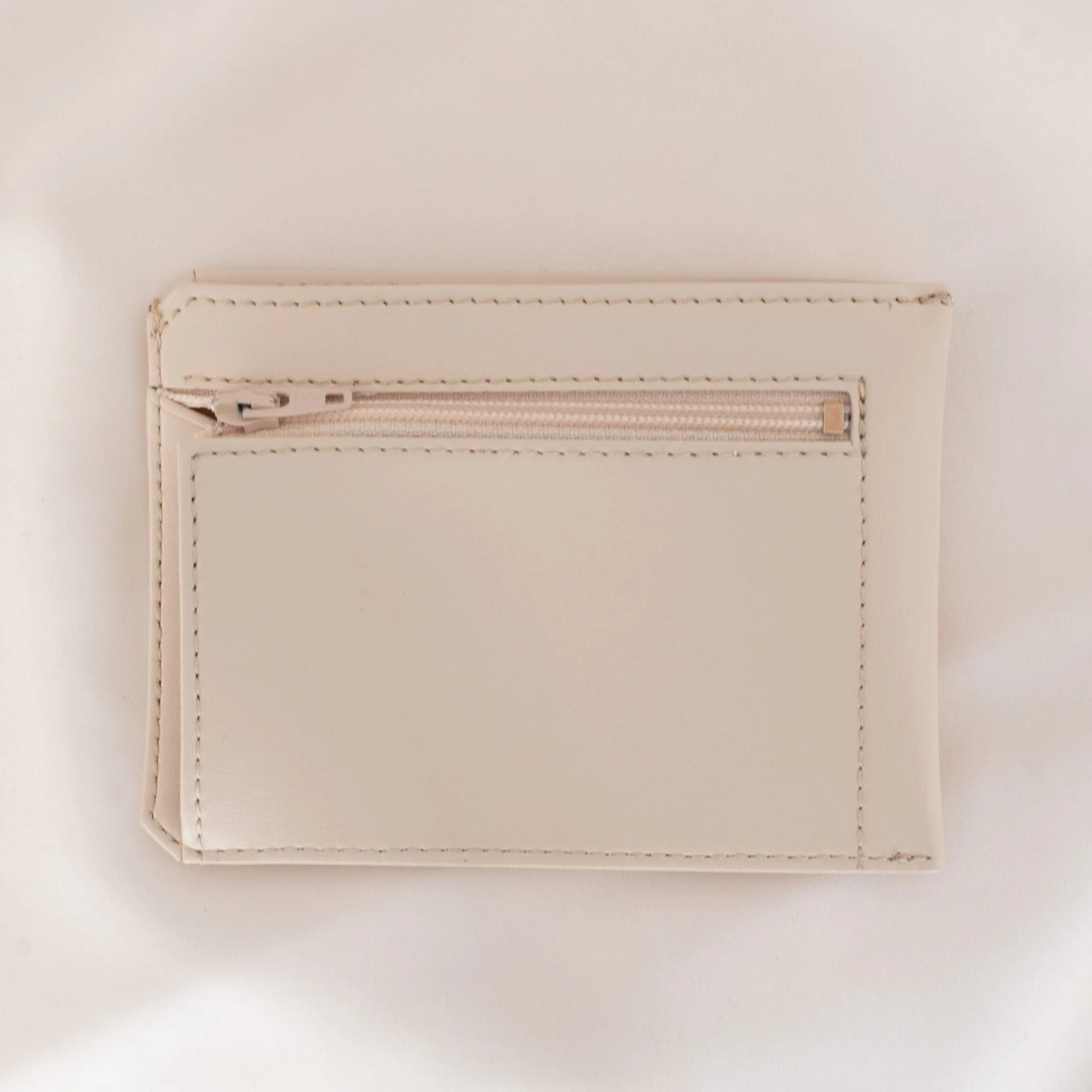 Jasmin Vegan Apple Leather Compact Wallet | Nude