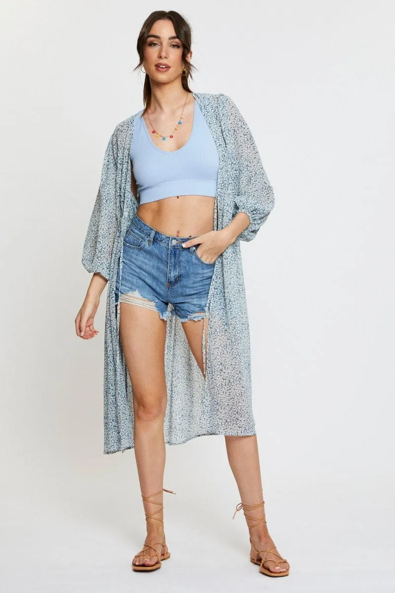 Print Relaxed Kimono Short Sleeve