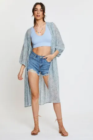 Print Relaxed Kimono Short Sleeve