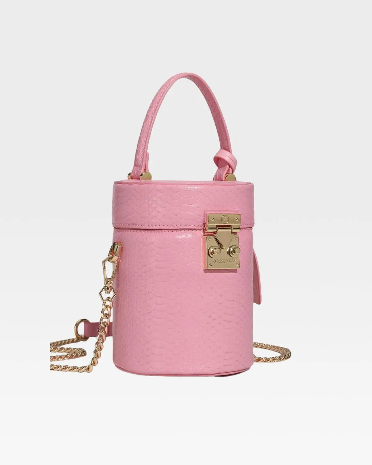 PY Mini Barrel Purse in Baby Pink