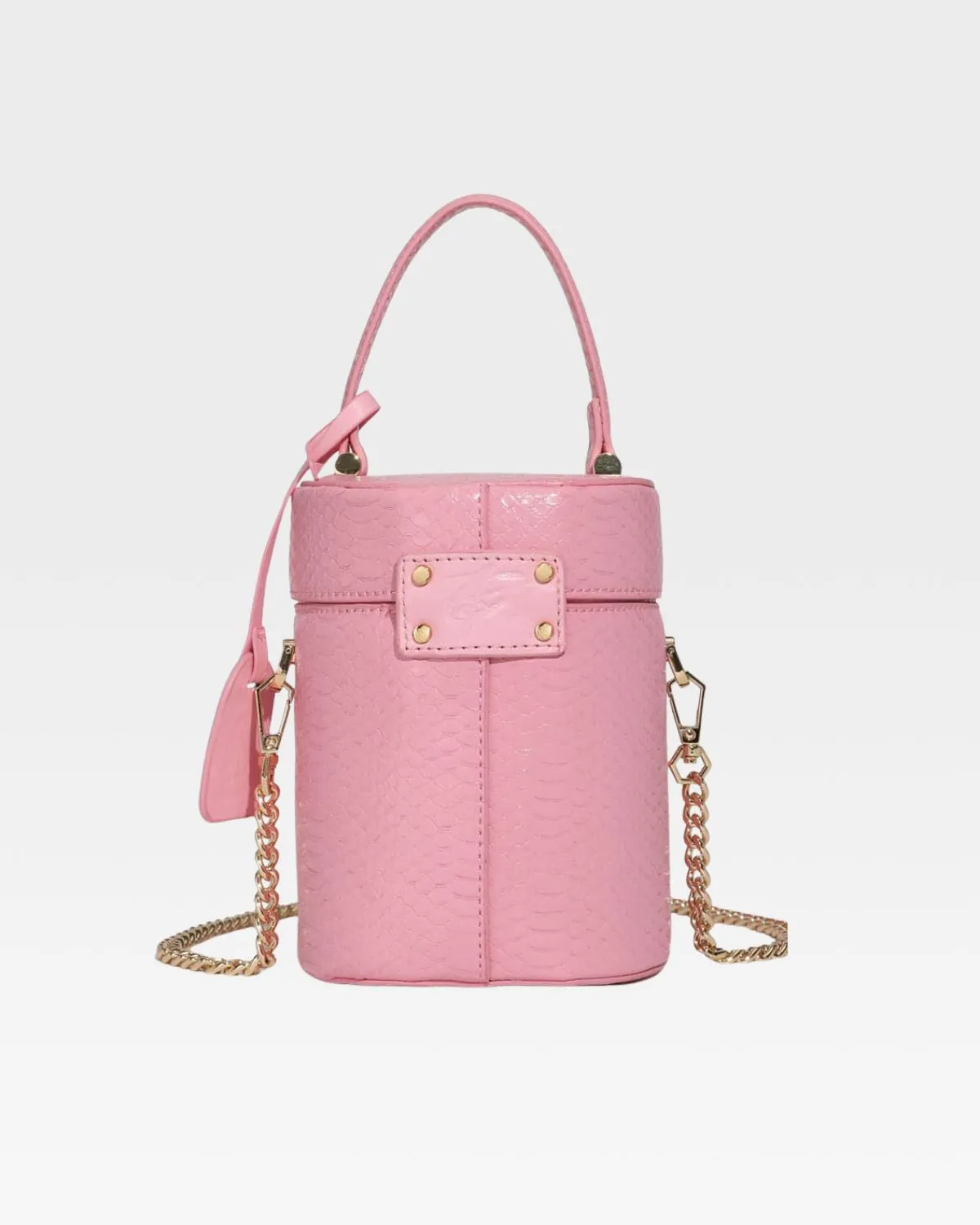 PY Mini Barrel Purse in Baby Pink
