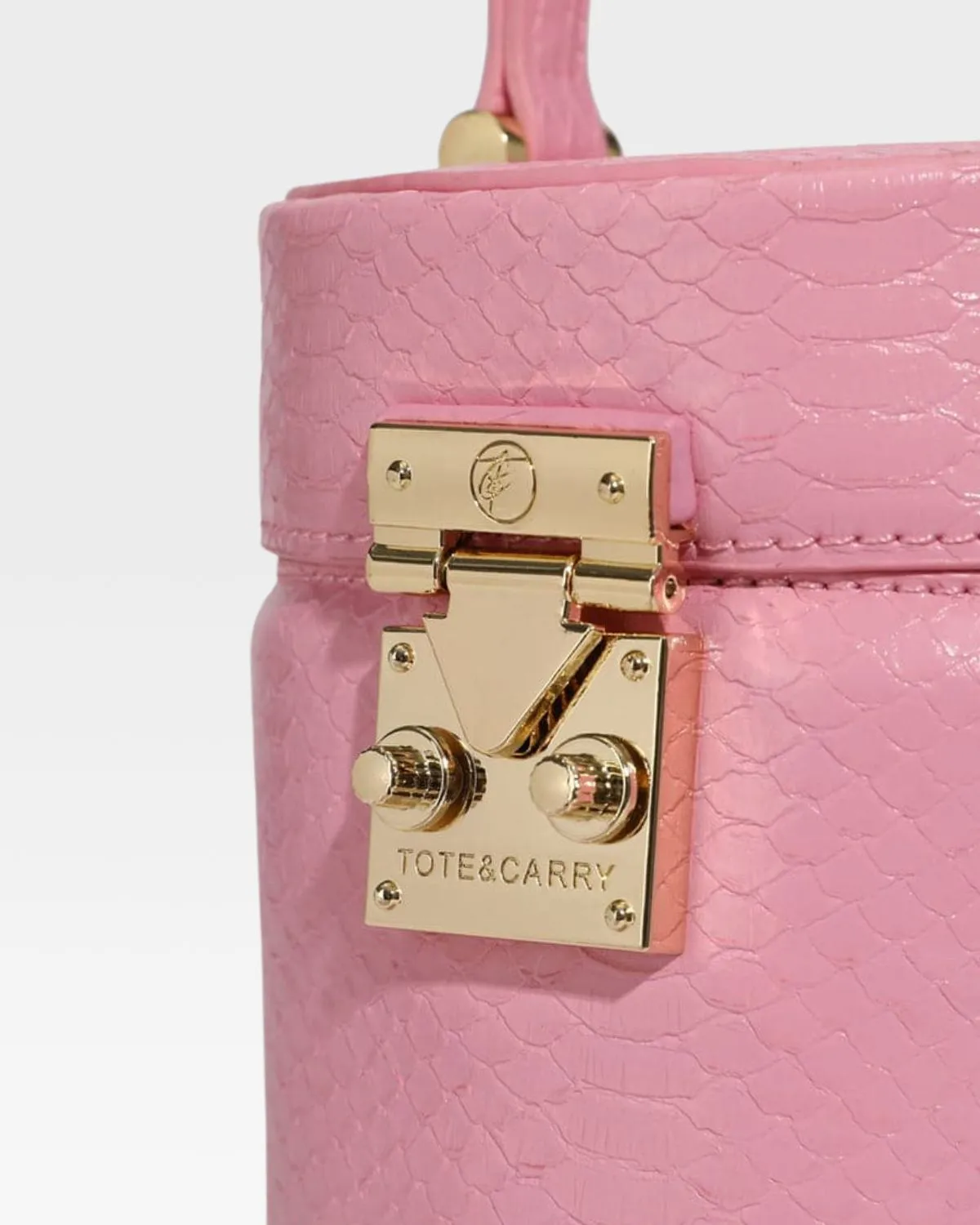 PY Mini Barrel Purse in Baby Pink