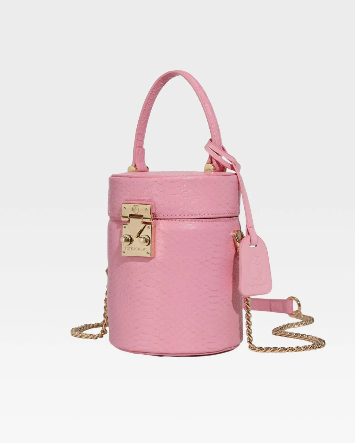 PY Mini Barrel Purse in Baby Pink