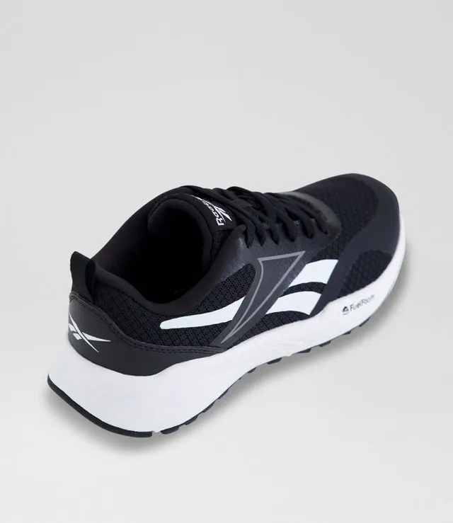 REEBOK KID'S ENERGEN RUN 3 BLACK/WHITE RUNNING SHOES