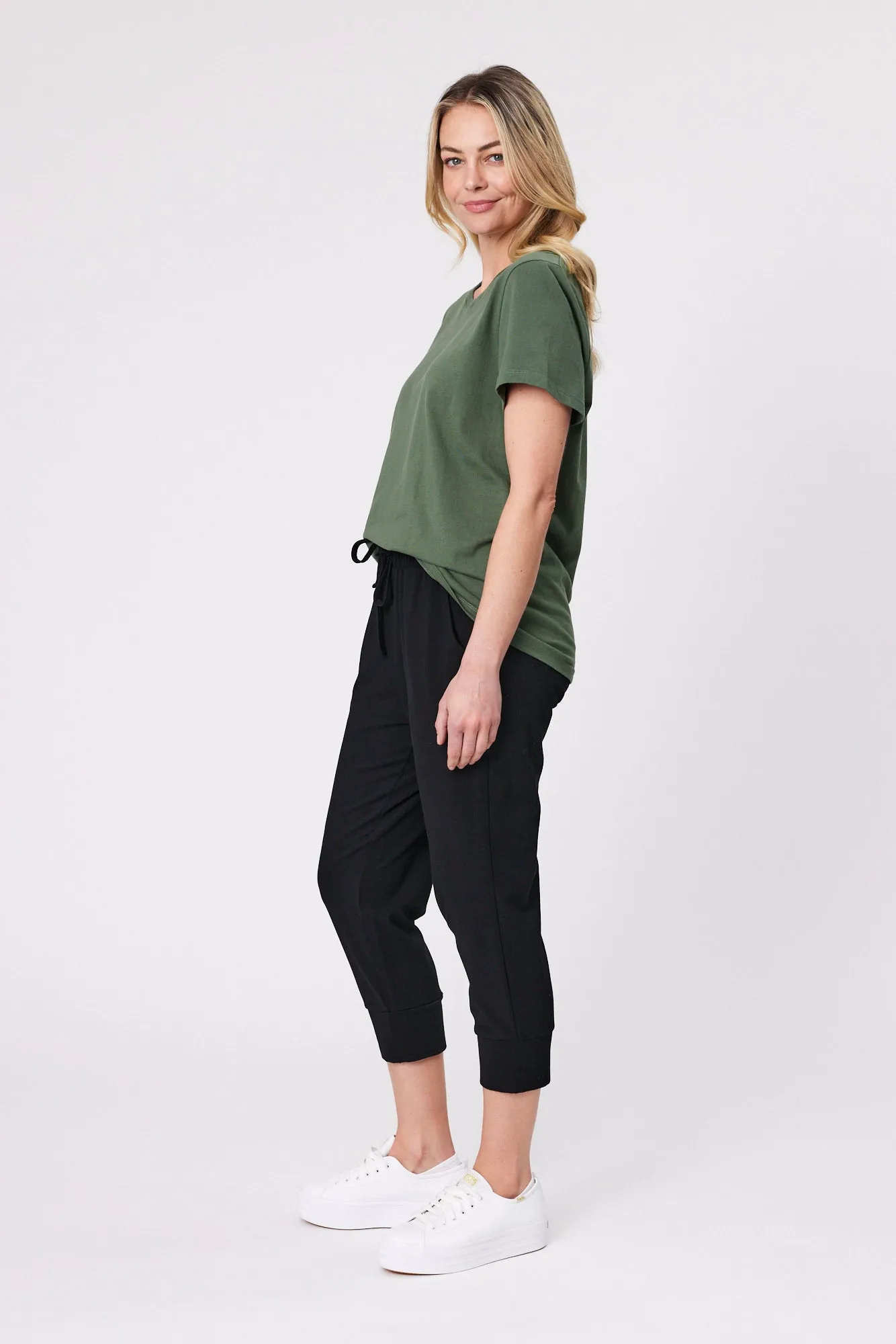 Shine On Essentials Cotton Elastane 3/4 Jogger Black