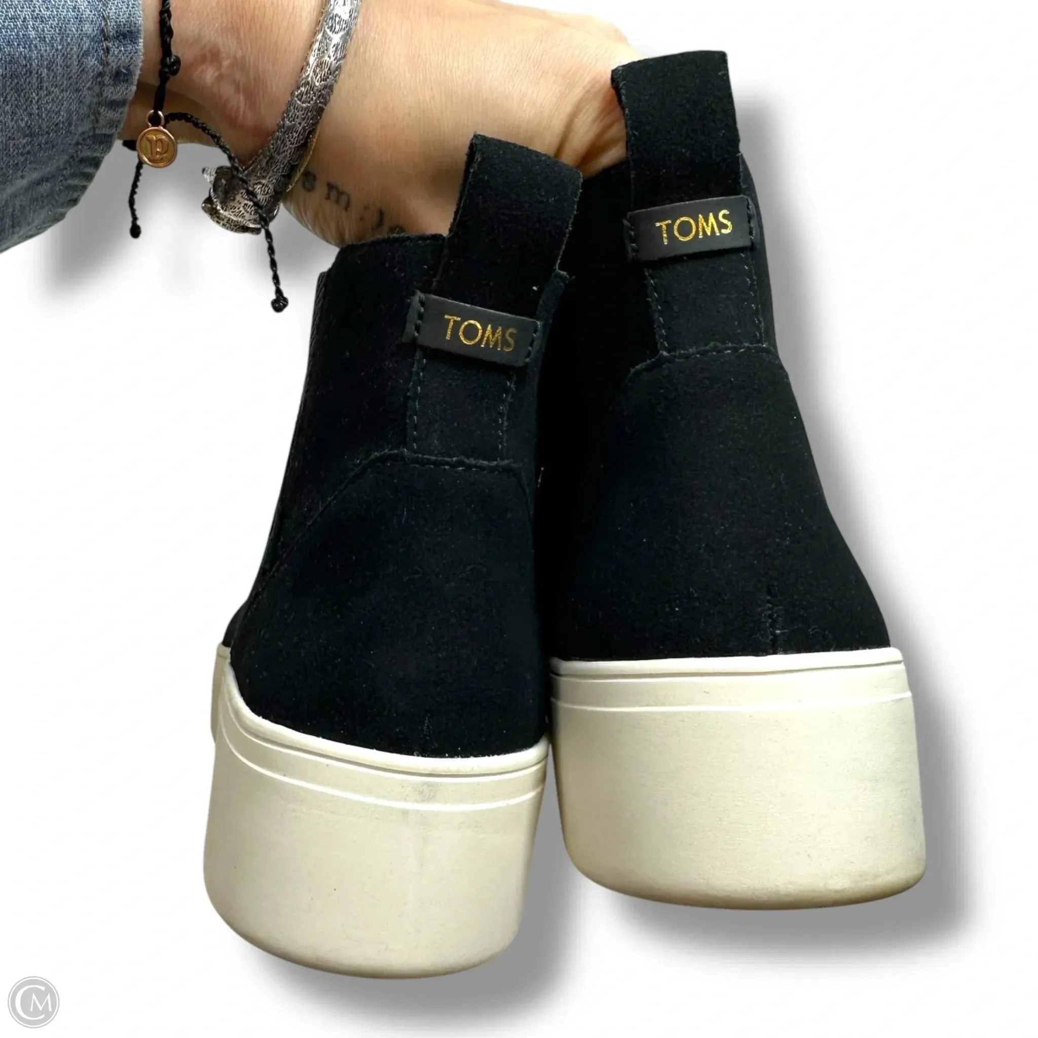 Shoes Flats By Toms In Black, Size: 10