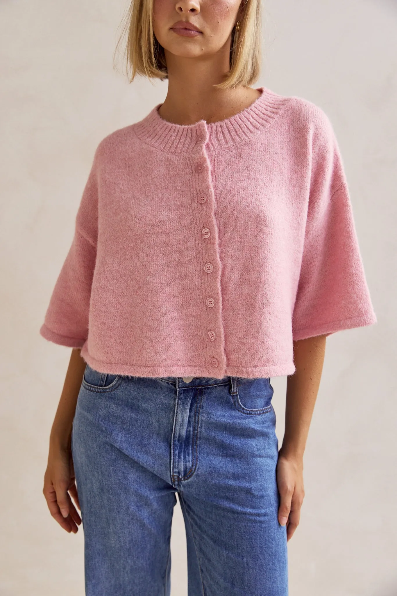 Tammy Knit Cardigan (Pink)