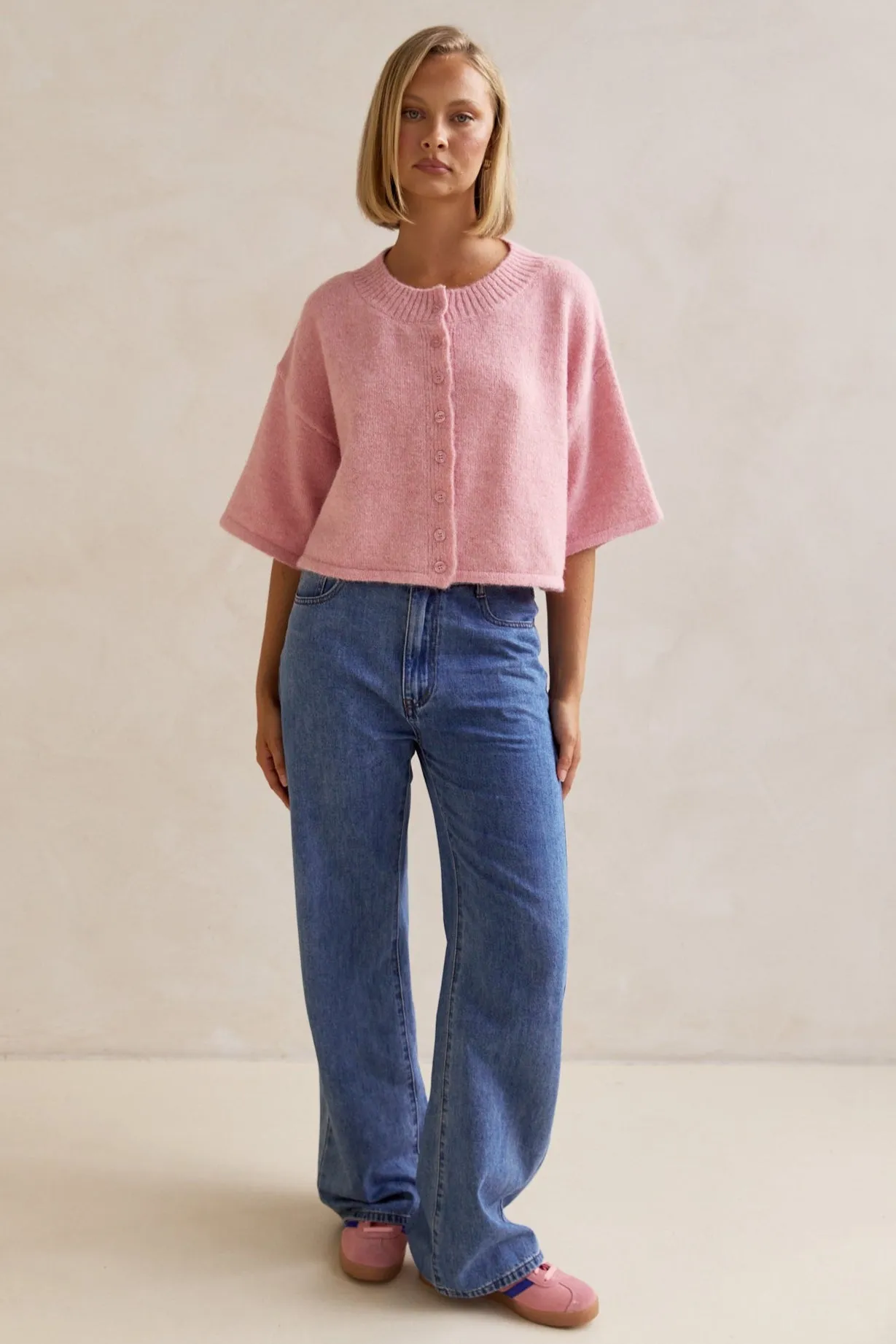 Tammy Knit Cardigan (Pink)