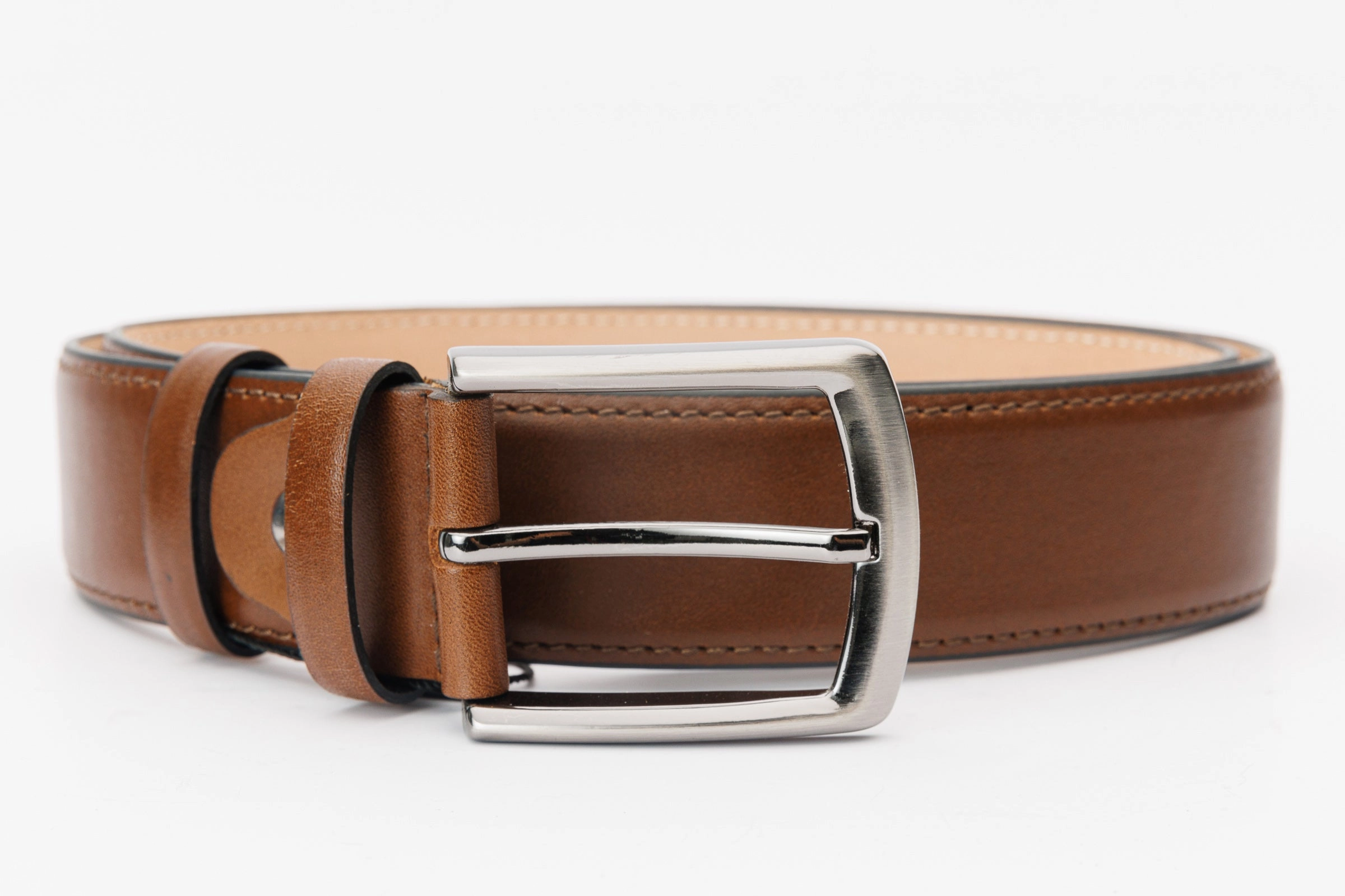 The Bogota Brown Calfskin Belt