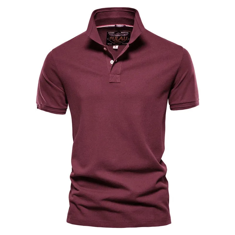 West Louis™ Men Classic Cotton Business Polo Shirt