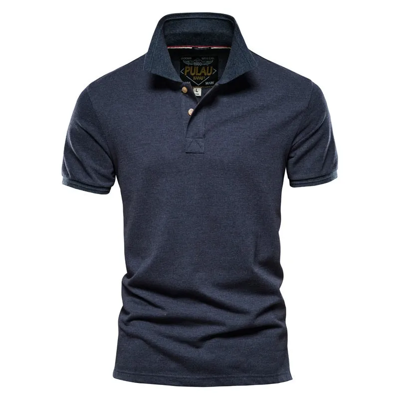 West Louis™ Men Classic Cotton Business Polo Shirt